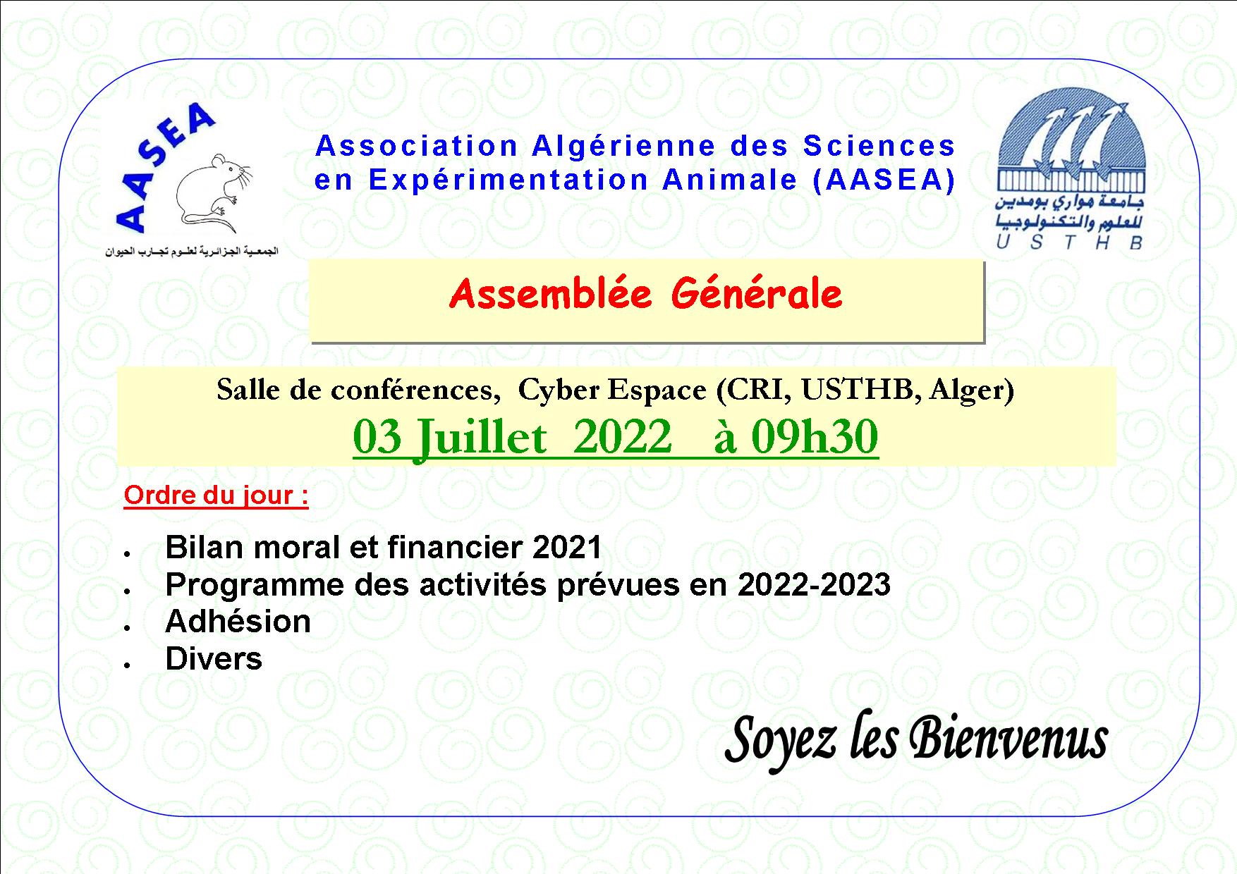 Annonce AG AASEA 03 juillet 2022